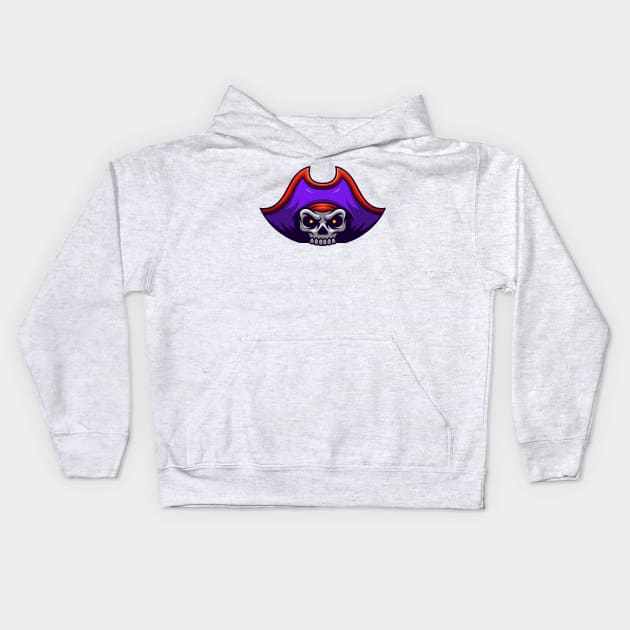 Pirate skull Kids Hoodie by mightyfire